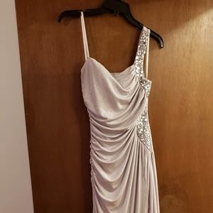 Silver prom dress